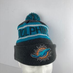 NFL New Era Miami Dolphins Blue And Grey Beanie